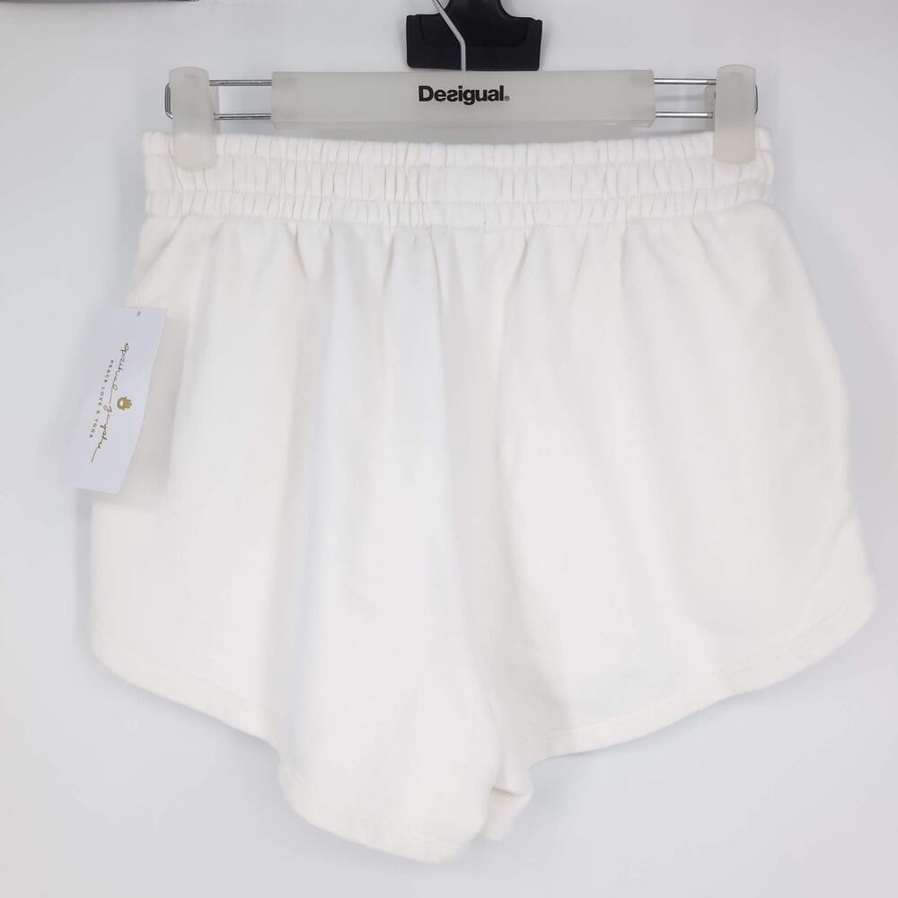 Spiritual Gangster White Cotton Lounge Sadie Terry NWT Shorts w Pockets - Size S - Picture 3 of 13
